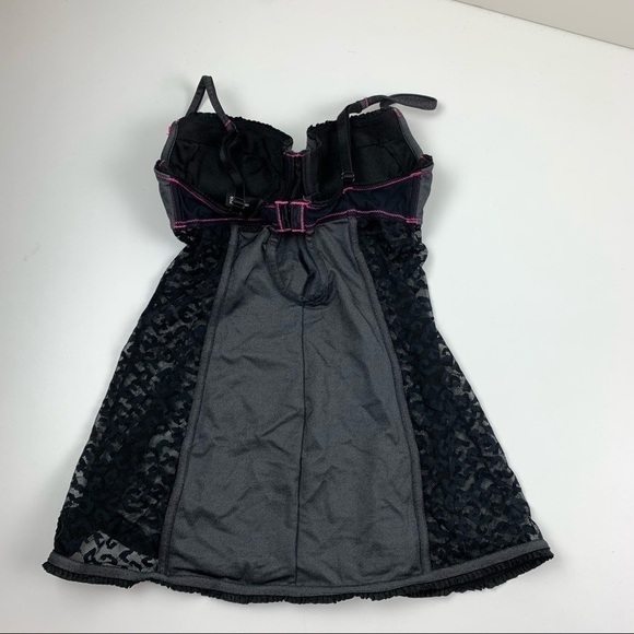 La Senza Black Ruffled lace BabyDoll small - Picture 2 of 6